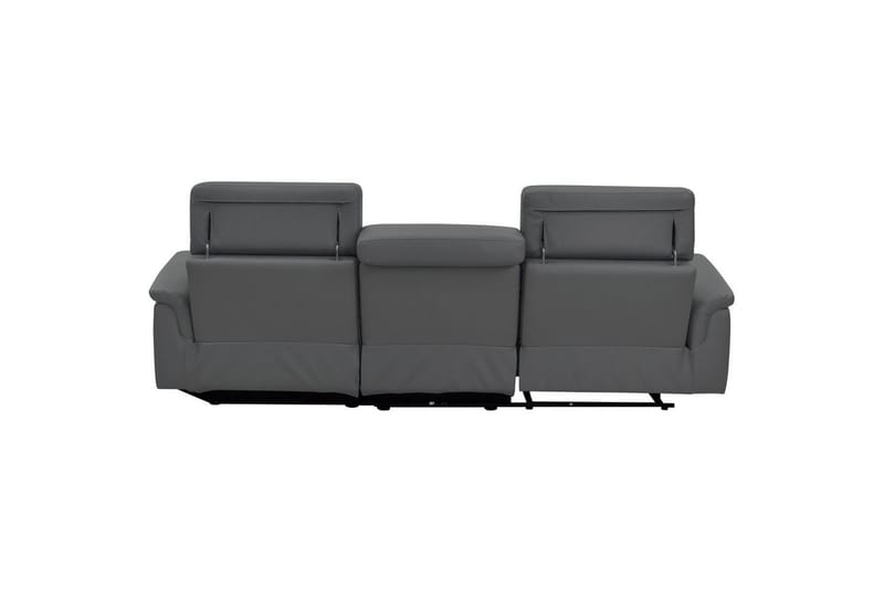 Hörnsoffa 3-sits Pareli Grå, Läder/PU, Höger elektrisk vilstol - Grå, Läder/PU, Höger elektrisk vilstol - Möbler - Soffa - Biosoffa & reclinersoffa