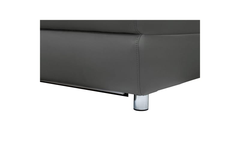Hörnsoffa 3-sits Pareli Grå, Läder/PU, Höger elektrisk vilstol - Grå, Läder/PU, Höger elektrisk vilstol - Möbler - Soffa - Biosoffa & reclinersoffa