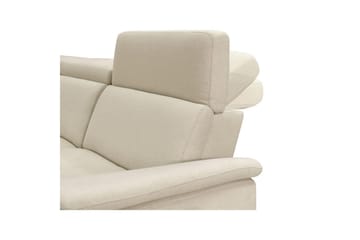 Hörnsoffa 3-sits Pareli Vit, Sunday tyg, Vänster Manuell Fåtölj - Vit, Sunday tyg, Vänster Manuell Fåtölj - Möbler - Soffa - Biosoffa & reclinersoffa