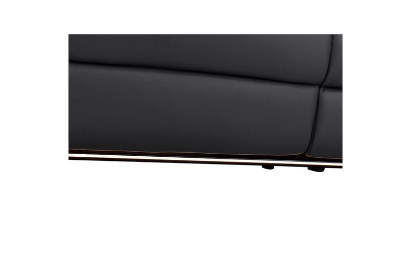 Hörnsoffa 3-sits Pareli Svart, Läder/PU, Höger elektrisk vilstol - Svart, Läder/PU, Höger elektrisk vilstol - Möbler - Soffa - Biosoffa & reclinersoffa