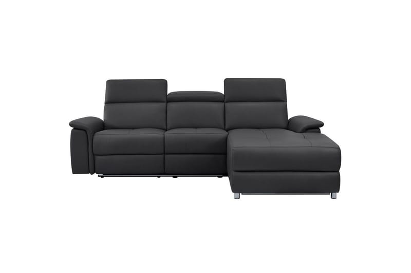 Hörnsoffa 3-sits Pareli Svart, Läder/PU, Höger elektrisk vilstol - Svart, Läder/PU, Höger elektrisk vilstol - Möbler - Soffa - Biosoffa & reclinersoffa