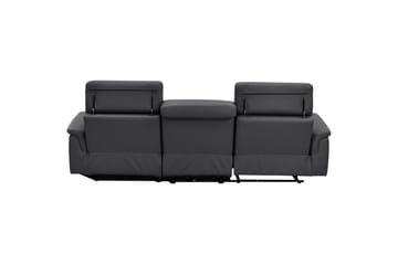 Hörnsoffa 3-sits Pareli Svart, Läder/PU, Höger elektrisk vilstol - Svart, Läder/PU, Höger elektrisk vilstol - Möbler - Soffa - Biosoffa & reclinersoffa