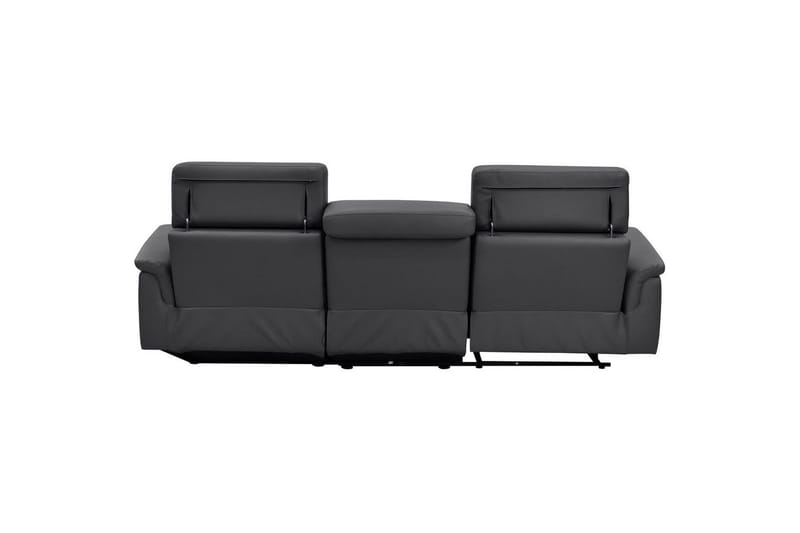 Hörnsoffa 3-sits Pareli Svart, Läder/PU, Höger elektrisk vilstol - Svart, Läder/PU, Höger elektrisk vilstol - Möbler - Soffa - Biosoffa & reclinersoffa