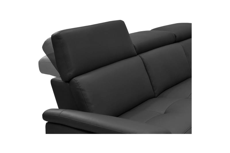 Hörnsoffa 3-sits Pareli Svart, Läder/PU, Höger elektrisk vilstol - Svart, Läder/PU, Höger elektrisk vilstol - Möbler - Soffa - Biosoffa & reclinersoffa
