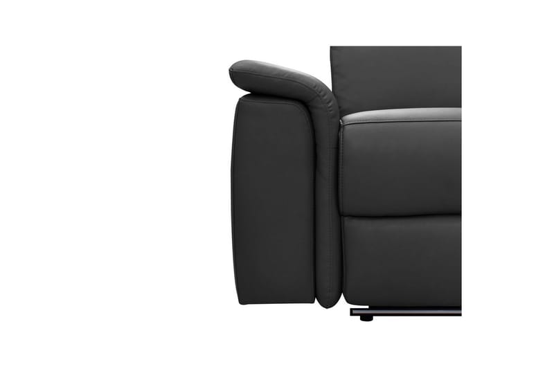 Hörnsoffa 3-sits Pareli Svart, Läder/PU, Höger elektrisk vilstol - Svart, Läder/PU, Höger elektrisk vilstol - Möbler - Soffa - Biosoffa & reclinersoffa