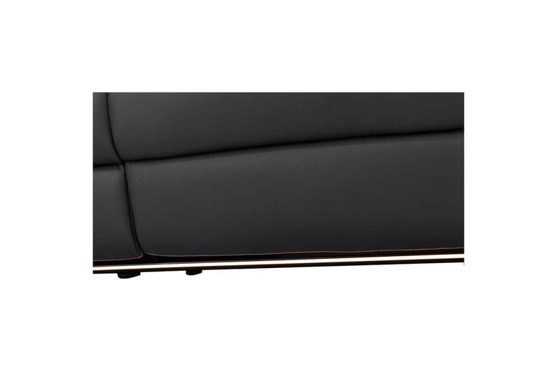 Hörnsoffa 3-sits Pareli Svart, Läder/PU, Vänster Elektrisk Fåtölj - Svart, Läder/PU, Vänster Elektrisk Fåtölj - Möbler - Soffa - Biosoffa & reclinersoffa