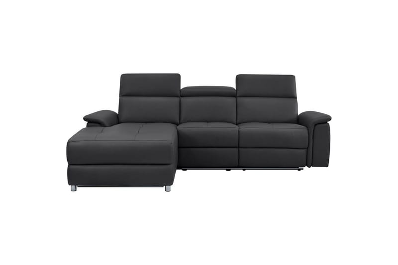 Hörnsoffa 3-sits Pareli Svart, Läder/PU, Vänster Elektrisk Fåtölj - Svart, Läder/PU, Vänster Elektrisk Fåtölj - Möbler - Soffa - Biosoffa & reclinersoffa
