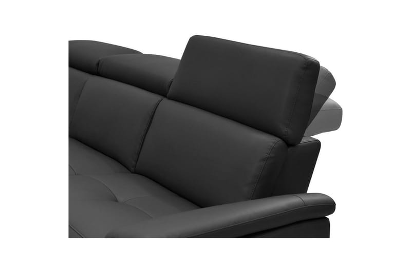 Hörnsoffa 3-sits Pareli Svart, Läder/PU, Vänster Elektrisk Fåtölj - Svart, Läder/PU, Vänster Elektrisk Fåtölj - Möbler - Soffa - Biosoffa & reclinersoffa