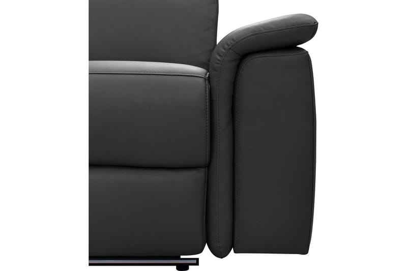 Hörnsoffa 3-sits Pareli Svart, Läder/PU, Vänster Elektrisk Fåtölj - Svart, Läder/PU, Vänster Elektrisk Fåtölj - Möbler - Soffa - Biosoffa & reclinersoffa