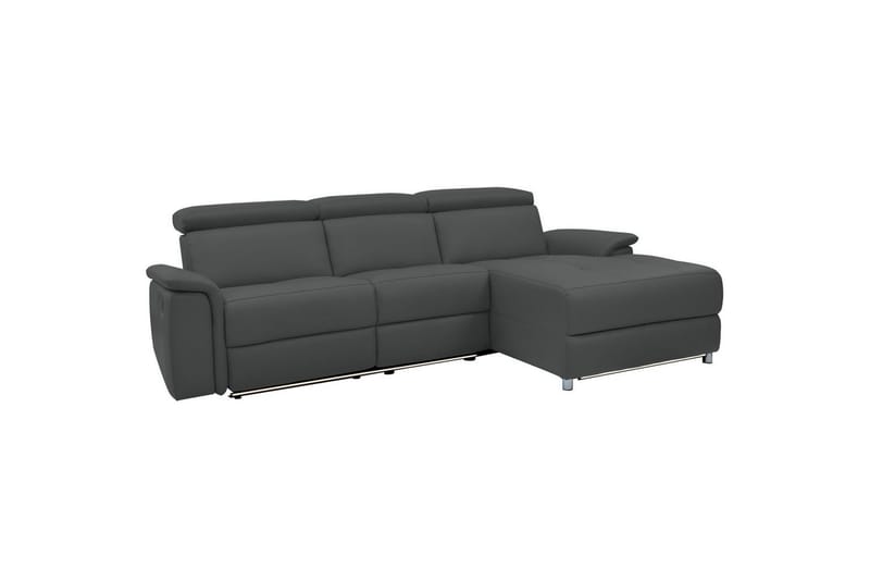 Hörnsoffa 3-sits Pareli Grå, PU, Höger elektrisk vilstol - Grå, PU, Höger elektrisk vilstol - Möbler - Soffa - Biosoffa & reclinersoffa