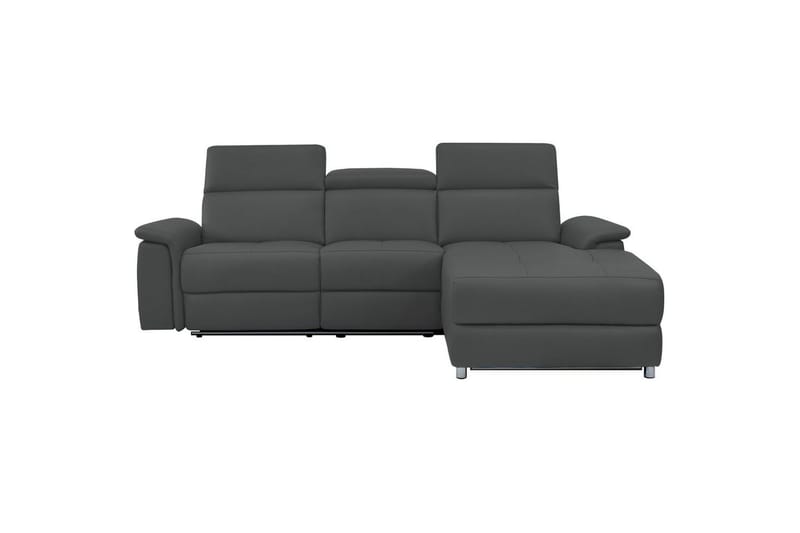 Hörnsoffa 3-sits Pareli Grå, PU, Höger elektrisk vilstol - Grå, PU, Höger elektrisk vilstol - Möbler - Soffa - Biosoffa & reclinersoffa