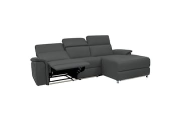 Hörnsoffa 3-sits Pareli Grå, PU, Höger elektrisk vilstol - Grå, PU, Höger elektrisk vilstol - Möbler - Soffa - Biosoffa & reclinersoffa