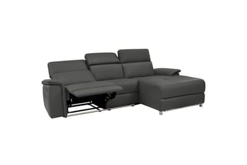 Hörnsoffa 3-sits Pareli Svart, PU, Höger elektrisk vilstol - Svart, PU, Höger elektrisk vilstol - Möbler - Soffa - Biosoffa & reclinersoffa
