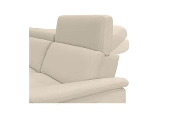 Hörnsoffa 3-sits Pareli Vit, Sand tyg, Vänster Elektrisk Fåtölj - Vit, Sand tyg, Vänster Elektrisk Fåtölj - Möbler - Soffa - Biosoffa & reclinersoffa