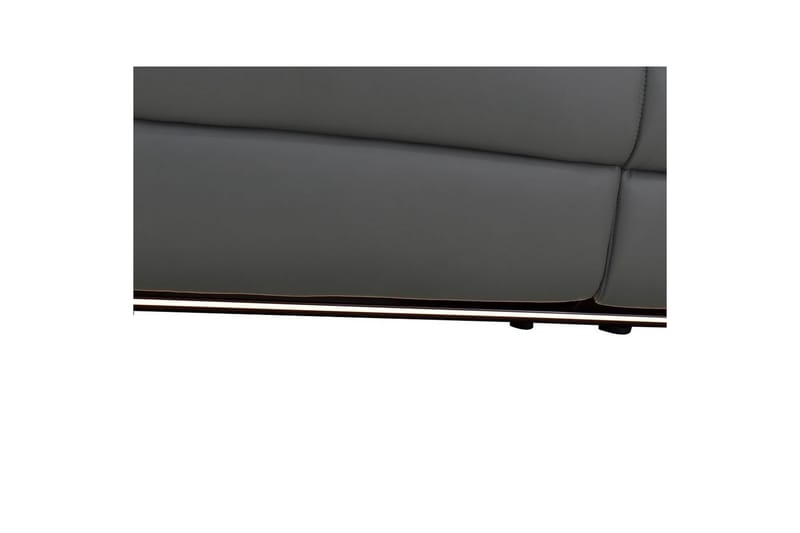 Hörnsoffa 3-sits Pareli Grå, PU, Höger manuell vilstol - Grå, PU, Höger manuell vilstol - Möbler - Soffa - Biosoffa & reclinersoffa