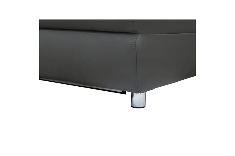 Hörnsoffa 3-sits Pareli Grå, PU, Höger manuell vilstol - Grå, PU, Höger manuell vilstol - Möbler - Soffa - Biosoffa & reclinersoffa