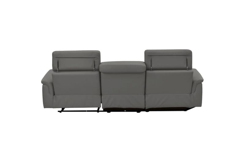 Hörnsoffa 3-sits Pareli Grå, Läder/PU, Vänster Manuell Fåtölj - Grå, Läder/PU, Vänster Manuell Fåtölj - Möbler - Soffa - Biosoffa & reclinersoffa