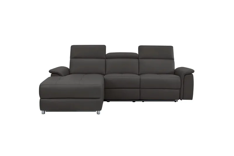 Hörnsoffa 3-sits Pareli Brun, PU, Vänster Elektrisk Fåtölj - Brun, PU, Vänster Elektrisk Fåtölj - Möbler - Soffa - Biosoffa & reclinersoffa