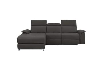 Hörnsoffa 3-sits Pareli Brun, PU, Vänster Elektrisk Fåtölj - Brun, PU, Vänster Elektrisk Fåtölj - Möbler - Soffa - Biosoffa & reclinersoffa