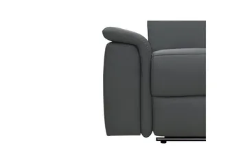 Hörnsoffa 3-sits Pareli Grå, PU, Höger manuell vilstol - Grå, PU, Höger manuell vilstol - Möbler - Soffa - Biosoffa & reclinersoffa