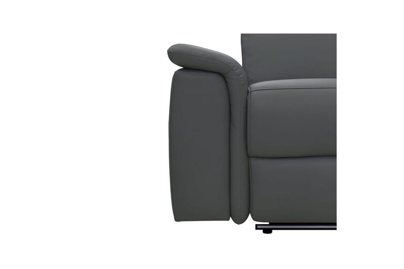 Hörnsoffa 3-sits Pareli Grå, PU, Höger manuell vilstol - Grå, PU, Höger manuell vilstol - Möbler - Soffa - Biosoffa & reclinersoffa