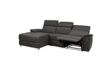 Hörnsoffa 3-sits Pareli Brun, PU, Vänster Elektrisk Fåtölj - Brun, PU, Vänster Elektrisk Fåtölj - Möbler - Soffa - Biosoffa & reclinersoffa