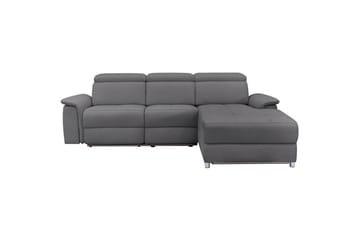 Hörnsoffa 3-sits Pareli Antracit, Sunday tyg, Höger elektrisk vilstol - Antracit, Sunday tyg, Höger elektrisk vilstol - Möbler - Soffa - Biosoffa & reclinersoffa