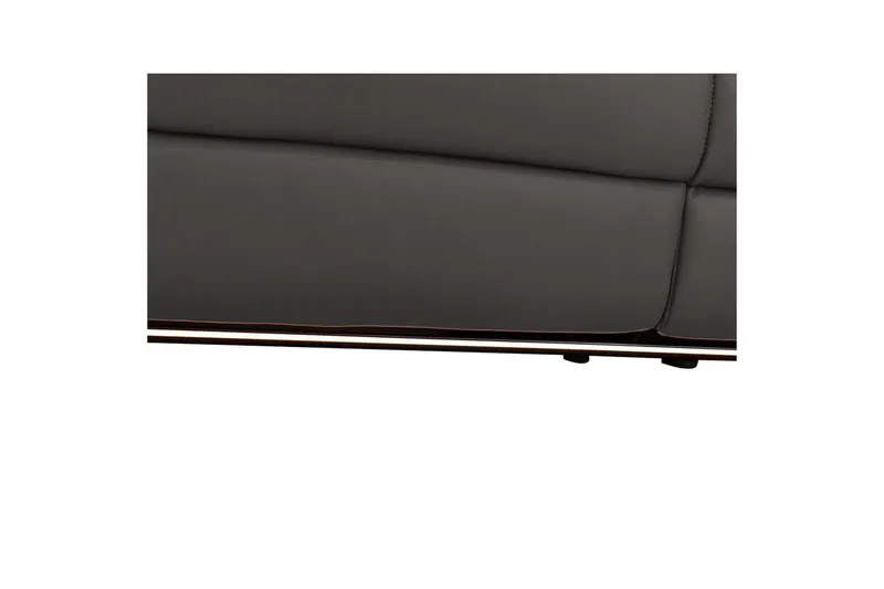 Hörnsoffa 3-sits Pareli Brun, PU, Höger elektrisk vilstol - Brun, PU, Höger elektrisk vilstol - Möbler - Soffa - Biosoffa & reclinersoffa