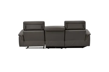 Hörnsoffa 3-sits Pareli Brun, Läder/PU, Vänster Elektrisk Fåtölj - Brun, Läder/PU, Vänster Elektrisk Fåtölj - Möbler - Soffa - Biosoffa & reclinersoffa