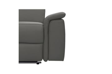 Hörnsoffa 3-sits Pareli Grå, Läder/PU, Vänster Manuell Fåtölj - Grå, Läder/PU, Vänster Manuell Fåtölj - Möbler - Soffa - Biosoffa & reclinersoffa