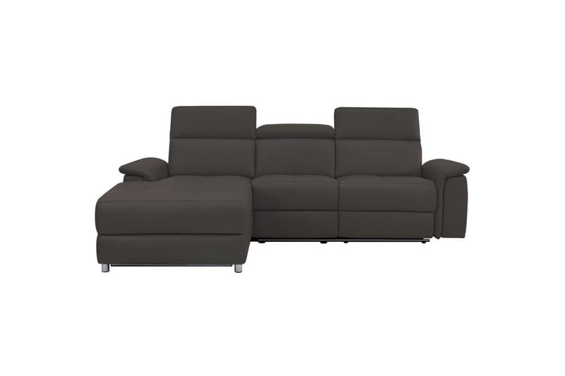 Hörnsoffa 3-sits Pareli Brun, Läder/PU, Vänster Manuell Fåtölj - Brun, Läder/PU, Vänster Manuell Fåtölj - Möbler - Soffa - Biosoffa & reclinersoffa