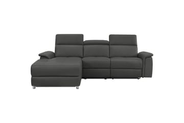 Hörnsoffa 3-sits Pareli Svart, PU, Vänster Elektrisk Fåtölj - Svart, PU, Vänster Elektrisk Fåtölj - Möbler - Soffa - Biosoffa & reclinersoffa