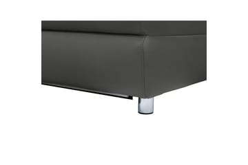 Hörnsoffa 3-sits Pareli Grå, Läder/PU, Höger manuell vilstol - Grå, Läder/PU, Höger manuell vilstol - Möbler - Soffa - Biosoffa & reclinersoffa