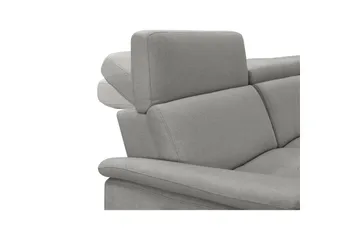 Hörnsoffa 3-sits Pareli Grå, Sunday tyg, Höger manuell vilstol - Grå, Sunday tyg, Höger manuell vilstol - Möbler - Soffa - Biosoffa & reclinersoffa