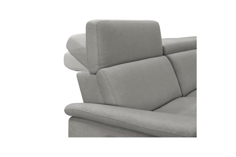 Hörnsoffa 3-sits Pareli Grå, Sunday tyg, Höger manuell vilstol - Grå, Sunday tyg, Höger manuell vilstol - Möbler - Soffa - Biosoffa & reclinersoffa