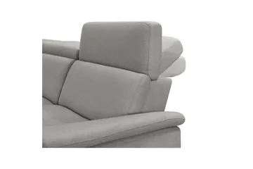 Hörnsoffa 3-sits Pareli Grå, Sunday tyg, Vänster Manuell Fåtölj - Grå, Sunday tyg, Vänster Manuell Fåtölj - Möbler - Soffa - Biosoffa & reclinersoffa