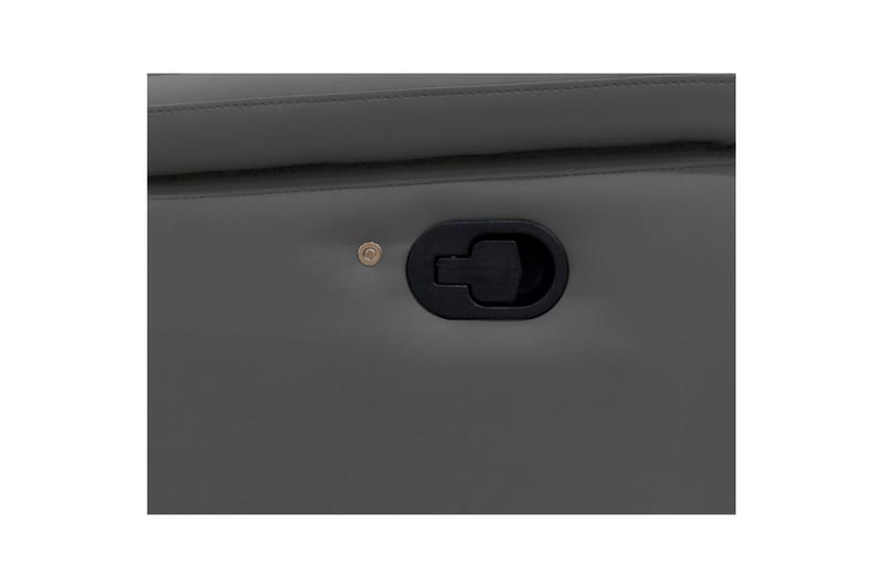 Hörnsoffa 3-sits Pareli Grå, Läder/PU, Höger manuell vilstol - Grå, Läder/PU, Höger manuell vilstol - Möbler - Soffa - Biosoffa & reclinersoffa