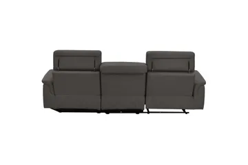 Hörnsoffa 3-sits Pareli Brun, PU, Höger elektrisk vilstol - Brun, PU, Höger elektrisk vilstol - Möbler - Soffa - Biosoffa & reclinersoffa