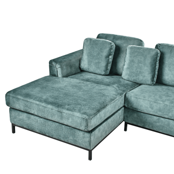 Hörnsoffa 4-sits Oslo Högervänd - Blågrön - Möbler - Soffa - Divansoffa & schäslongsoffa - 4 sits soffa med divan