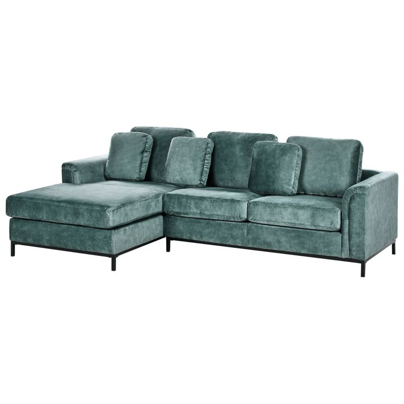 Hörnsoffa 4-sits Oslo Högervänd - Blågrön - Möbler - Soffa - Divansoffa & schäslongsoffa - 4 sits soffa med divan