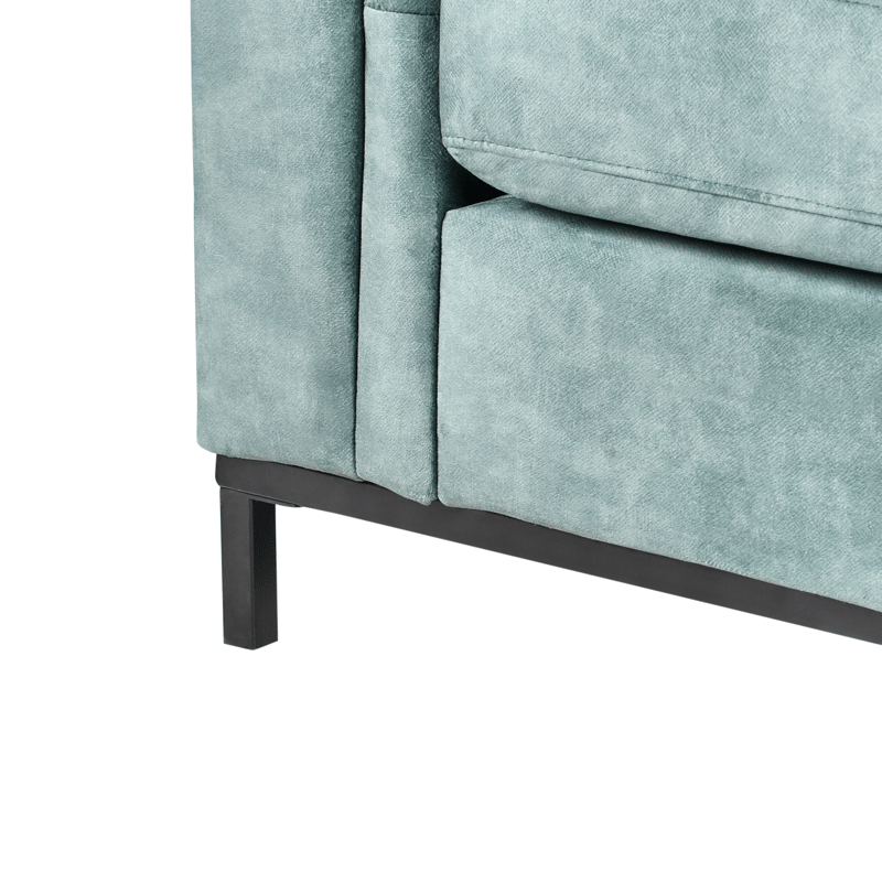 Hörnsoffa 4-sits Oslo Vänstervänd - Blågrön - Möbler - Soffa - Divansoffa & schäslongsoffa - 4 sits soffa med divan