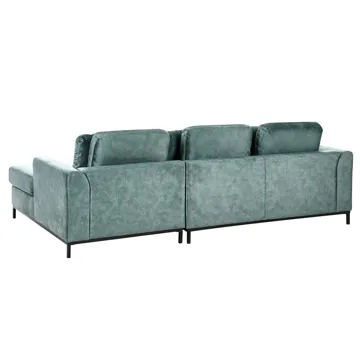 Hörnsoffa 4-sits Oslo Vänstervänd - Blågrön - Möbler - Soffa - Divansoffa & schäslongsoffa - 4 sits soffa med divan