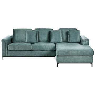 Hörnsoffa 4-sits Oslo Vänstervänd - Blågrön - Möbler - Soffa - Divansoffa & schäslongsoffa - 4 sits soffa med divan