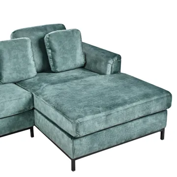 Hörnsoffa 4-sits Oslo Vänstervänd - Blågrön - Möbler - Soffa - Divansoffa & schäslongsoffa - 4 sits soffa med divan