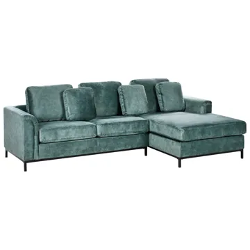 Hörnsoffa 4-sits Oslo Vänstervänd - Blågrön - Möbler - Soffa - Divansoffa & schäslongsoffa - 4 sits soffa med divan