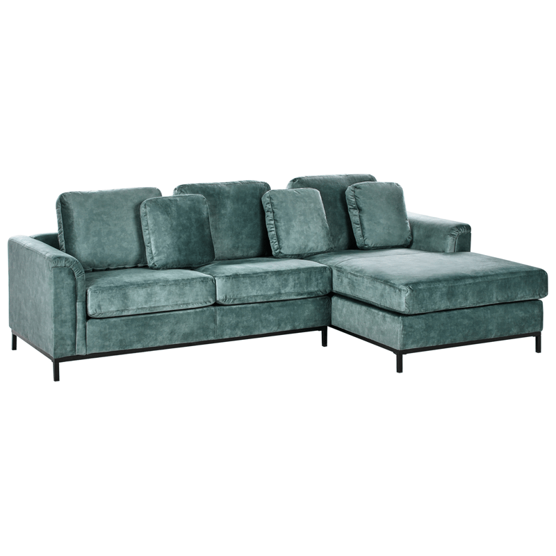 Hörnsoffa 4-sits Oslo Vänstervänd - Blågrön - Möbler - Soffa - Divansoffa & schäslongsoffa - 4 sits soffa med divan