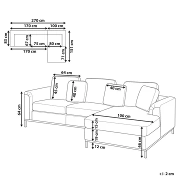 Hörnsoffa 4-sits Oslo Vänstervänd - Blågrön - Möbler - Soffa - Divansoffa & schäslongsoffa - 4 sits soffa med divan
