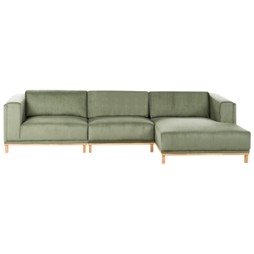 Hörnsoffa 5-sits Veng - Ljusbrun, Grön - Möbler - Soffa - Divansoffa & schäslongsoffa