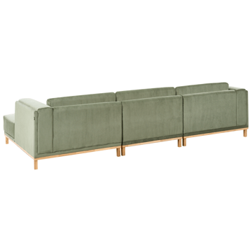 Hörnsoffa 5-sits Veng - Ljusbrun, Grön - Möbler - Soffa - Divansoffa & schäslongsoffa
