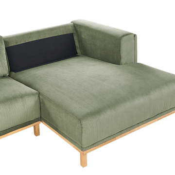 Hörnsoffa 5-sits Veng - Ljusbrun, Grön - Möbler - Soffa - Divansoffa & schäslongsoffa
